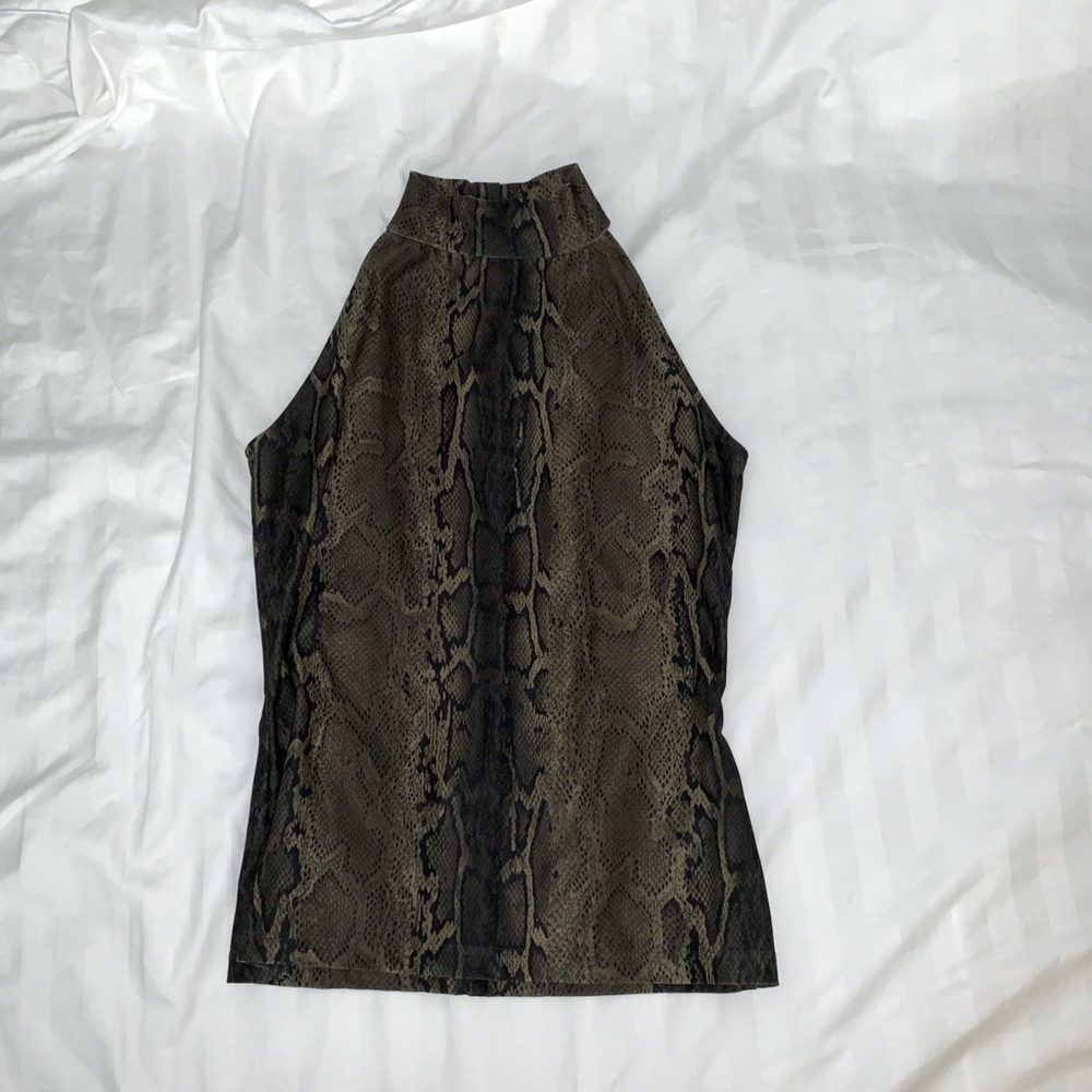 Vintage Sleeveless Mockneck Top